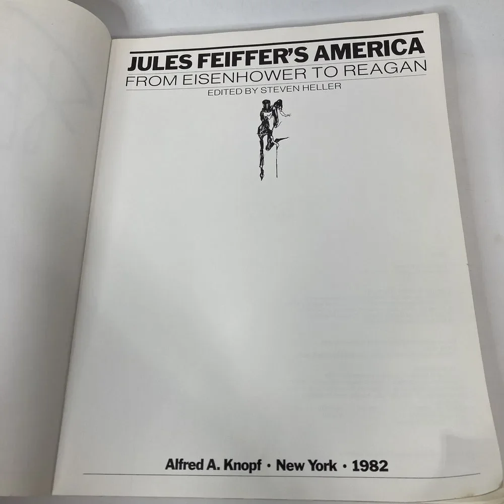 Cartoons Jules Feiffer's America 1982 1st Edition PB from Eisenhower to Reagan‎